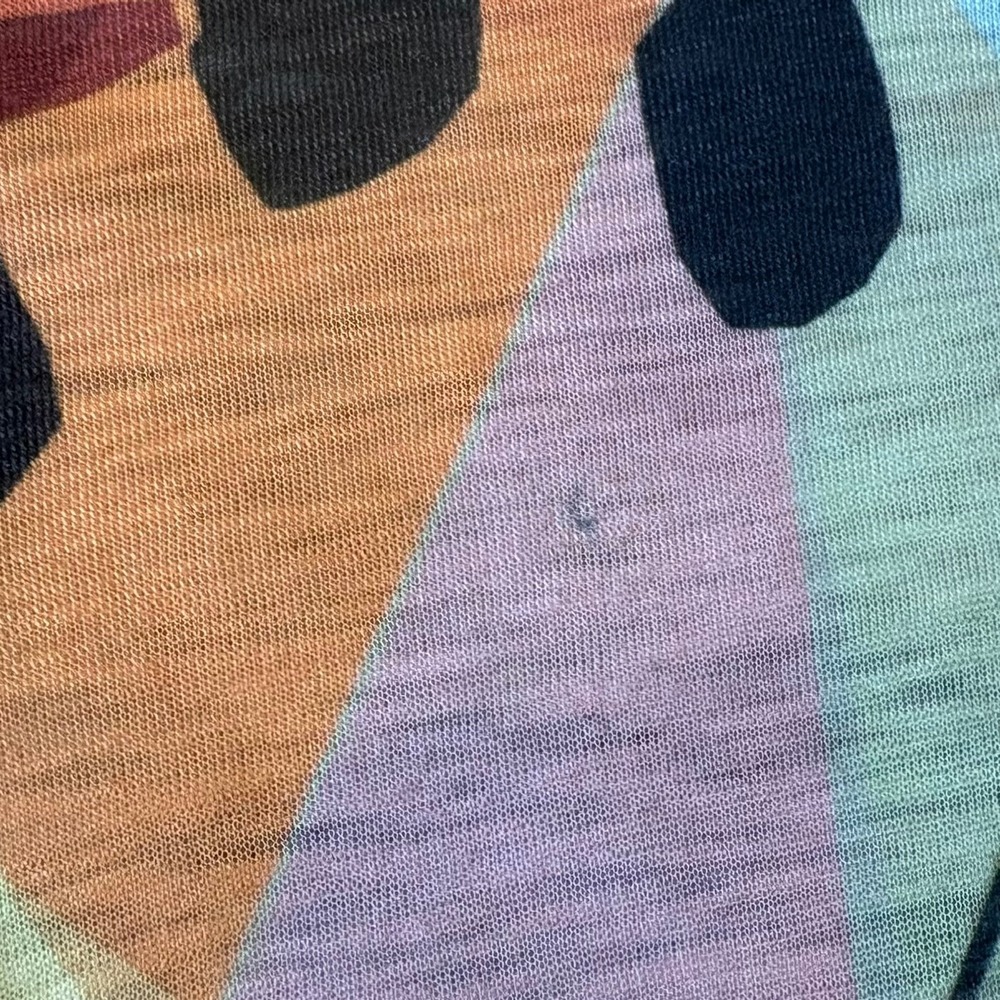 Jess & Jane T Shirt Dot Abstract Geometric Artsy Colorblock Small Multi Womens - Picture 11 of 11